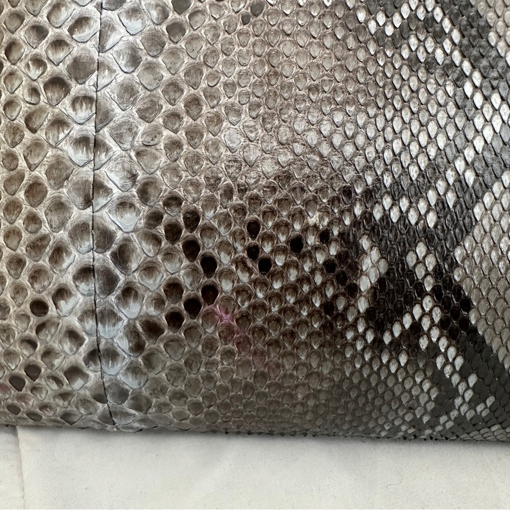 Python Shoulder Bag Greyish Blue - image 6